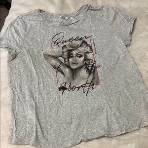Gray Graphic Women's Top